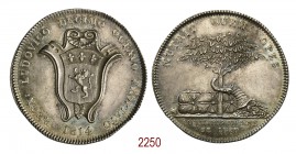Luigi XVIII, Mediatori della seta di Lione, 1814, Lione op. N.T. (Tiolier), AG 13,36g. Ø32,2mm. [1,8mm. REGN. LUDOVICO DECIMO OCTAVO EXOPTATO Stemma b...