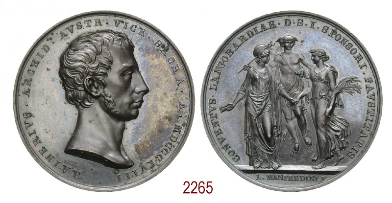 Ingresso a Milano di Ranieri d'Austria Vice-Re di Milano, 1818, Milano op. Manfr...