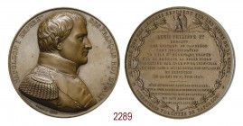 Traslazione delle agli invalidi delle spoglie di Napoleone, 1840, Parigi op. Caquè, Æ 77,36g. Ø51,7mm. [3,8mm. NAPOLEON I EMPEREUR DES FRANÇAIS ROI D’...