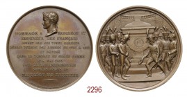 Inagurazione della tomba di Napoleone, 1853, Parigi op. Bovy, bronzo gr 68,17g. Ø51,1mm. [5,9mm. In alto, busto laureato di Napoleone, a s.; sotto, HO...
