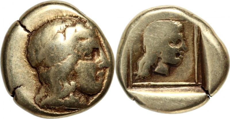 Greece, Lesbos, Mytilene, Hecte 412-378 BC Electrum 2,45 g, 11 mm. Elektron 2,45...