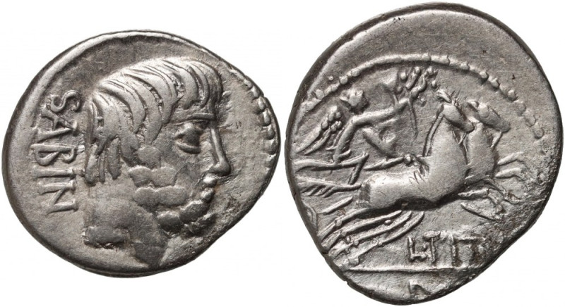 Roman Republic, L. Titurius Sabinus 89 BC, Denar, Rome Weight 3,83 g, 19 mm. Wag...