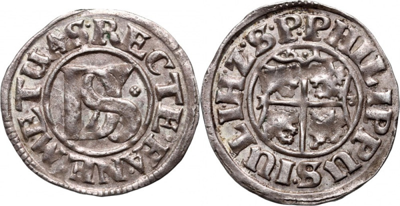 Pomorze, Szczecin, Filip Juliusz 1592-1625, podwójny szeląg 1613, Nowopole Bardz...
