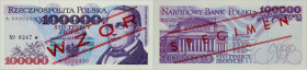III RP, 100000 złotych 16.11.1993, WZÓR, No. 0247, seria A Numer 0000000. Pięknie zachowane. Reference: Miłczak 192Wa
Grade: UNC