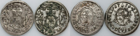Austria, Salzburg, Franciszek Antoni von Harrach, set of 4 Kreuzers from 1718-1719, (2 pieces) Silver, weight total 4,54 g.
 Srebro, waga łączna 4,54...