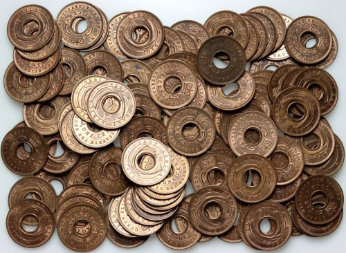 British East Africa 1 Cent Coin Set 1951-1957, (113 pieces) Mennicze stany zacho...