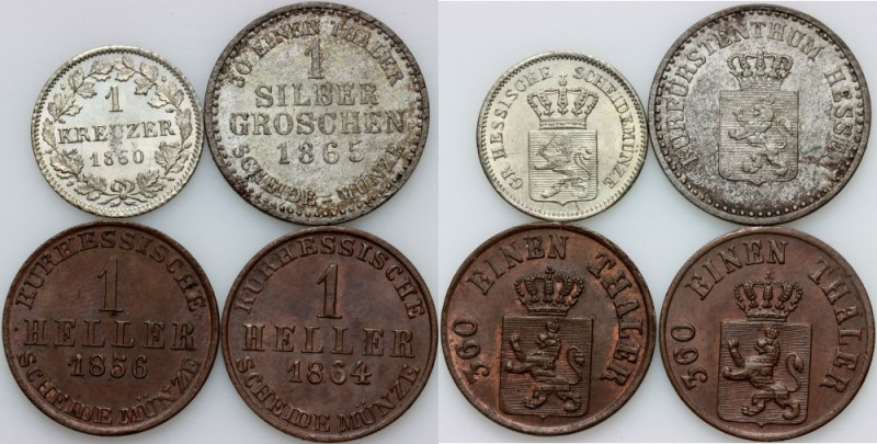 Germany, set of coins from 1856-1865, (4 pieces)