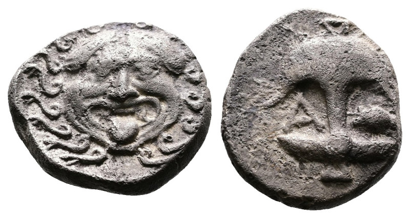 Thrace, Apollonia Pontika, late 5th-4th Century BC, AR Drachm (15 mm, 3,14 g.). ...