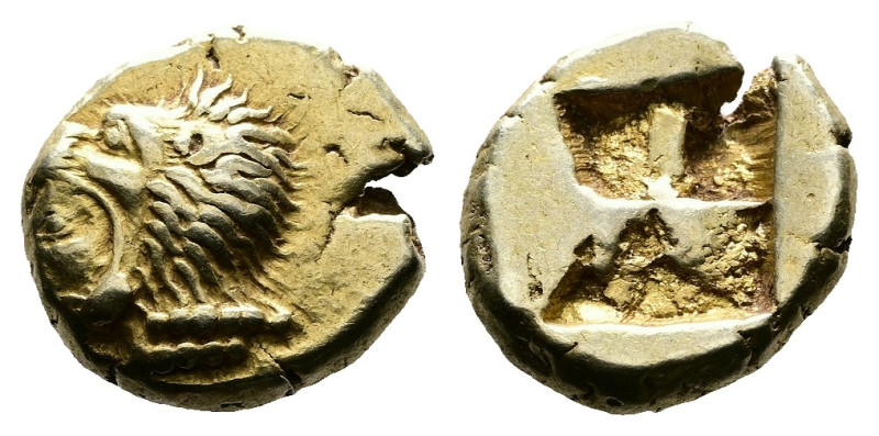 Ionia, Erythrai, circa 550-500 BC. EL Hekte (11 mm, 2,54 g.). Head of Herakles t...