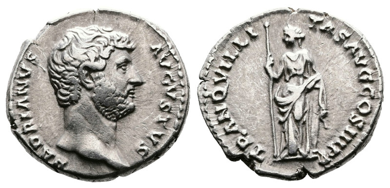 Hadrian, 117-138 AD. AR Denarius (17 mm, 3,47 g.). Rome, circa 129-130 AD. HADRI...