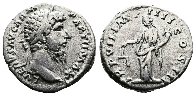 Lucius Verus, 161-169 AD. AR Denarius (18 mm, 3,14 g.). Rome, 167-168 AD. L VERV...
