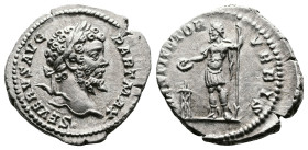 Septimius Severus, 193-211 AD. AR Denarius (19 mm, 3,10 g.). Rome, 200-201 AD. SEVERVS AVG PART MAX Laureate head of Septimius Severus to right. Rev. ...
