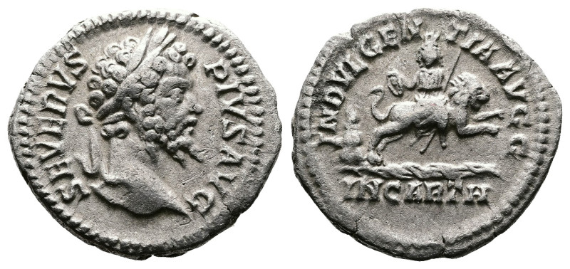 Septimius Severus, 193-211. Denarius (20 mm, 3,09 g.). Rome, 203. SEVERVS PIVS A...