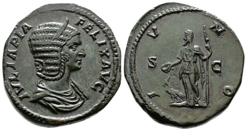 Julia Domna, wife of Septimius Severus, mother of Caracalla and Geta. AE Sestert...