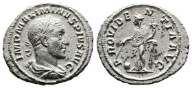 Maximinus I 'Thrax', 235-238 AD. AR Denarius (21 mm, 2,65 g.). Rome, 235-236 AD. IMP MAXIMINVS PIVS AVG Laureate, draped and cuirassed bust of Maximin...