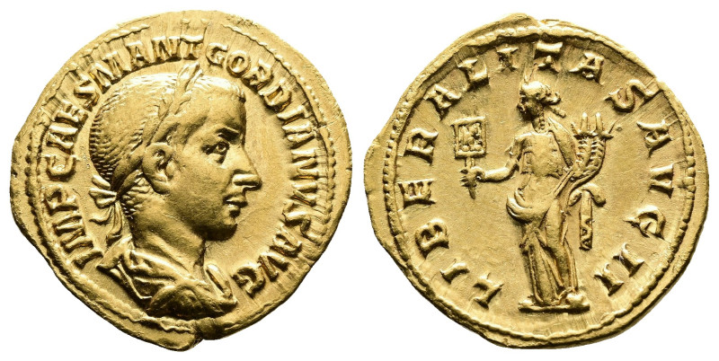 Gordian III, 238-244 AD. Gold Aureus (20 mm, 4,88 g.). March-May, 240 AD. IMP CA...