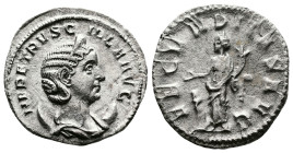 Herennia Etruscilla, 249-251 AD. AR Antoninianus (21 mm, 2,47 g.). Rome, 250-251 AD. HER ETRVSCILLA AVG Diademed and draped bust of Herennia Etruscill...