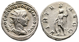Volusian, 251-253 AD. AR Antoninianus (21mm, 3.79 g.). Rome, late 252 AD. IMP C C VIB VOLVSIANVS AVG Radiate, draped, and cuirassed bust right Rev. VI...