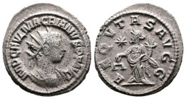 Macrianus, usurper, 260-261 AD. Billon Antoninianus (22 mm, 3,83 g.), Samosata. IMP C FVL MACRIANVS P F AVG Radiate, draped, and cuirassed bust of Mac...
