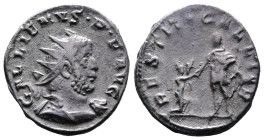 Gallienus, 253-268 AD. Bilon Antoninianus (21 mm, 3.24 g.). Cologne, 257-258 AD. IMP GALLIENVS PIVS AVG Radiate and cuirassed bust of Gallienus to rig...