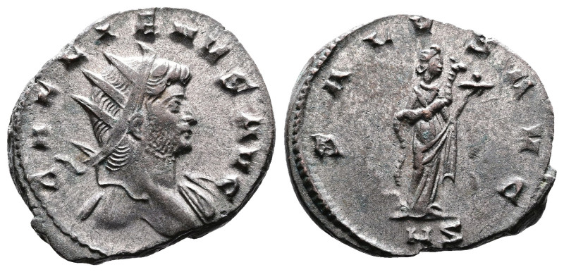 Gallienus, 253 - 268 AD. Silvered Bronze Antoninianus. (22mm, 4,26 g.). Mediolan...