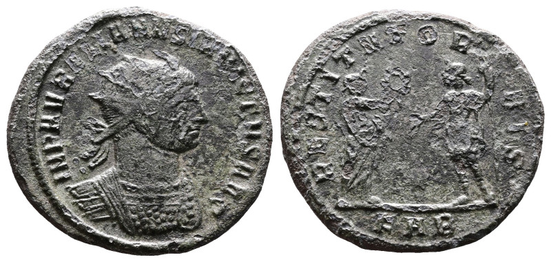 Aurelian, 270-275 AD. Silvered Bronze Antoninianus (23 mm, 3,27 g.). Serdica, No...