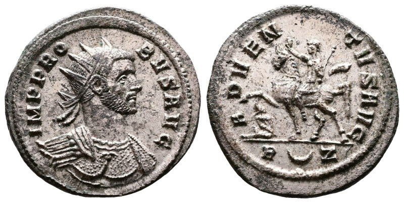 Probus, 276-282 AD. Silvered Bronze Antoninianus (22 mm, 3,73 g.). Rome, 279 AD....