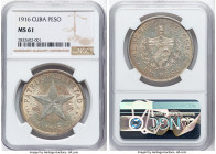 Republic "Star" Peso 1916 MS61 NGC, Philadelphia mint, KM15.2. HID09801242017 © 2024 Heritage Auctions | All Rights Reserved www.HA.com/TexasAuctionee...