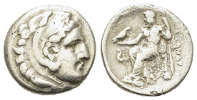Kings of Macedon. Alexander III ‘the Great’ (336-323 BC). AR Drachm (17mm 3,80g). Lamspakos struck under Leonnatos, Arrhidaios, or Antigonos I Monopht...
