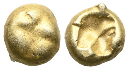 Greek
IONIA. Uncertain mint. Circa 625-600 BC. (Electrum), Phokaic standard. Raised, counter-clockwise 'swastika' pattern. Rev. Irregular quadripartit...