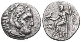 KINGS of MACEDON. Alexander III ‘the Great’, 336-323 BC. Drachm (Silver), Lampsakos, c. 310-301. Head of Herakles in lion skin headdress to right. Rev...