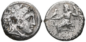 Greek Coins
Kingdom of Macedon. Antigonos I Monophthalmos. Drachm. 319-310 a.C. Kolophon. Struck as Strategos, in the name and types of Alexander III....