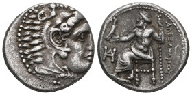 Greek
Kings of Macedon. Miletos. Alexander III "the Great" 336-323 BC. Drachm AR . Head of Herakles to right, wearing lion skin headdress / [Α]ΛΕΞΑΝΔΡ...