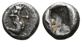 Greek Coins
PERSIAN IMPERIAL COINAGE, Kingdom of, Darius I, (510-486 B.C.) or later, silver obol or sixth siglos, issued 500-485 B.C., obv. king as be...