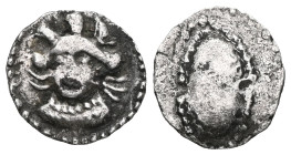 Greek
 Cilicia, Tarsos AR Obol (Silver) Balakros, satrap of Cilicia, 333-323 BC.
Obv: Draped bust of Athena facing slightly to left, wearing triple-cr...