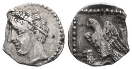 Greek
Cilicia, Uncertain Mint. 1/8 Obol; Cilicia, Uncertain Mint; c. 4th cent. BC, Obol. SNG Paris-474, SNG Levante-230. Obv: Young male head l. weari...