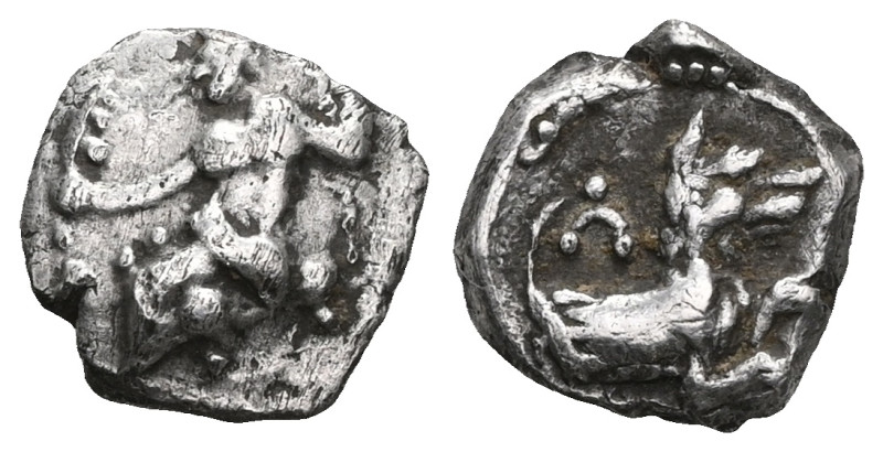 GREEK COINS
LYCAONIA.Laranda.(Circa 324-323 BC).Obol.
Obv : Baaltars seated left...