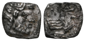 Laranda AR Obol, c. 324/323 BC
Lycaonia, Laranda. AR Obol , c. 324/3 BC.
Obv. Head of Herakles to right.
Rev. Forepart of a wolf right; Λ above.
SNG L...
