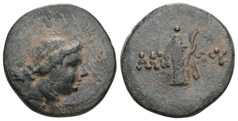 Greek
Pontos. Amisos 125-100 BC. Bronze Æ . Bust of Nike right / AMIΣOY, quiver ...