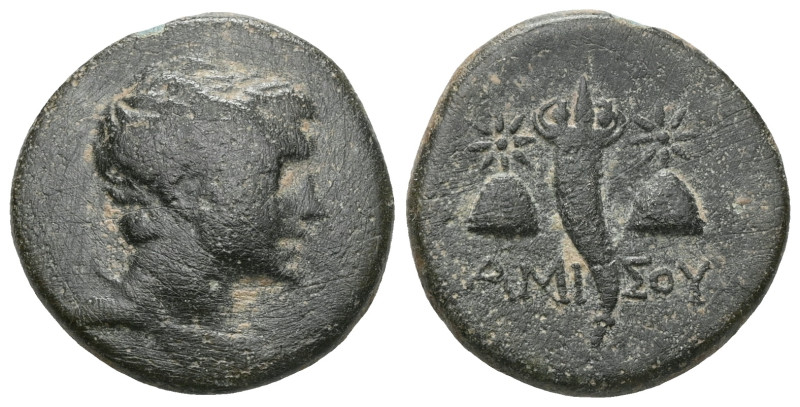 Greek
Pontos. Amisos. Time of Mithradates VI Eupator circa 120-100 BC. Bronze Æ ...