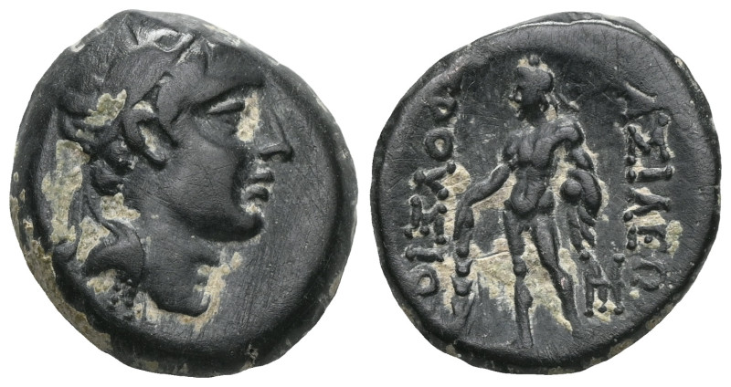 Greek
KINGS OF BITHYNIA. Prusias II Cynegos, 182-149 BC. Dichalkon (Bronze). Hea...