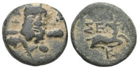 GREEK
Pisidia, Selge, AE (Bronze), 2nd-1st centuries BC. Obv: Head of Herakles facing, turned slightly to right wearing wreath of styrax, club restin...