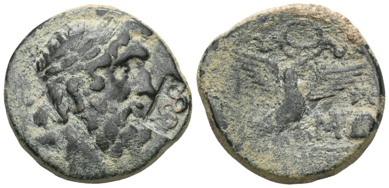 Greek
PHRYGIA, GALATIA OR CILICIA. Uncertain. 1st century BC. AE (Bronze). Laure...