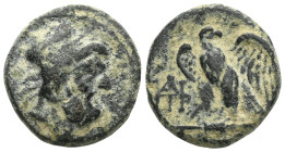Kings of Galatia . Deiotaros (63-40 BC), as Tetrarch of the Tolistobogioi (63-59/8 BC), Pessinos (?).
Obv. Laureate head of Zeus right.
Rev. Eagle sta...