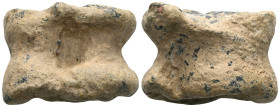 Roman Republican Anonymous. 6th-4th centuries BC. Æ Aes Formatum . Irregular cast bronze in the shape of an astragalos. ICC p. 76, 6. The game of knuc...