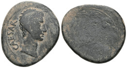 Roman Imperial
Octavian, as Augustus 27 BC – 14 AD
As, uncertain mint in Asia circa 25 BC,
CAESAR Bare head right.
Rev. AVGVSTVS within laurel wreath ...