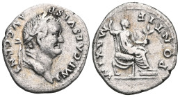 Roman Imperial
Vespasian. Denarius. 73 d.C. Rome. (Ric-II 2, 545). (Bmcre-19). (Rsc-387). Anv.: IMP CAES VESP AVG CENS, laureate head to right. Rev.: ...