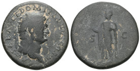 Roman Imperial
Domitian as Caesar. Sestertius; Domitian as Caesar; 70-81 AD, Uncertain Thracian Mint, 80-81 AD, Sestertius. Cf. RIC-511 (DOMITIAN rath...