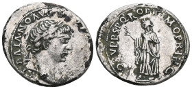 Roman Imperial
Trajan. Denarius. 107-108 AD. Rome. (Ric-II 127 var.). (Woytek-266b). (Bmcre-319/21). Anv.: IMP TRAIANO AVG GER DAC P M TR P, laureate ...
