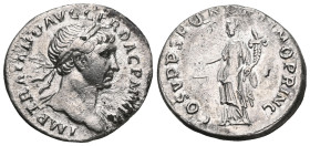 Roman Imperial
Trajan (AD 98-117). AR denarius . NGC VF, brushed, punch marks. Rome, AD 103-111. IMP TRAIANO AVG GER DAC P M TR P, laureate bust of Tr...
